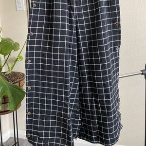 Wide Leg Black Squared Pants